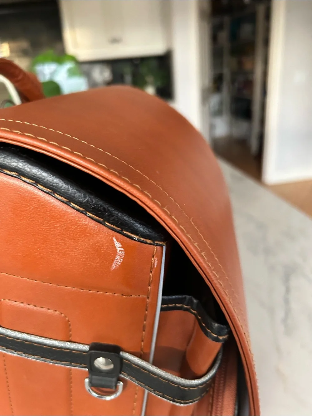 Japanese Randoseru Backpack – Classic Brown Vintage Style. Rich Cognac Brown.